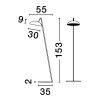 Zlatá kovová stojací LED lampa Nova Luce Flute 153 cm