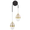 Bílo-zlaté skleněné nástěnné LED světlo Nova Luce Egna II.