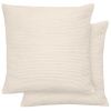 Set dvou bílých bavlněných povlaků na polštář Kave Home Vindi 50 x 50 cm