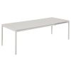 Světle šedý kovový zahradní rozkládací stůl Kave Home Zaltana 180/240 x 100 cm