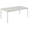 Světle šedý kovový zahradní rozkládací stůl Kave Home Zaltana 180/240 x 100 cm