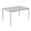 Světle šedý kovový zahradní rozkládací stůl Kave Home Zaltana 140/200 x 90 cm