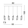 Černo-zlaté závěsné LED světlo Nova Luce Seneca 83 cm