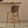 Světle hnědá barová židle Kave Home Ciselia 75 cm s dřevěnou podnoží -fv-interier-25