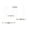 Stříbrné kovové závěsné LED světlo Nova Luce Elowen 148 cm