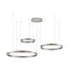 Stříbrné kovové závěsné LED světlo Nova Luce Elowen 148 cm