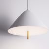 Bílé kovové závěsné LED světlo Nova Luce Oros 40 cm