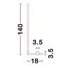 Černá kovová stojací LED lampa Nova Luce Raccio 140 cm