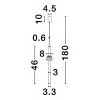 Černé závěsné LED světlo Nova Luce Atmosfera 8 cm