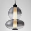 Kouřově šedé skleněné závěsné LED světlo Nova Luce Bally 20 cm -fv-interier-25