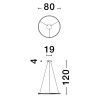 Černo-zlaté kovové závěsné LED světlo Nova Luce Dobi 80 cm