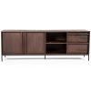 Hnědý dřevěný TV stolek Jimmy 180 x 40 cm