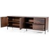 Hnědý dřevěný TV stolek Jimmy 180 x 40 cm