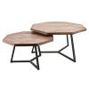 Set dvou dřevěných konferenčních stolků Octagon 76/60 cm