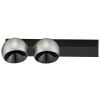 Černo-stříbrné stropní LED světlo Nova Luce Lusa 36 cm