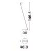 Černo-měděná stojací LED lampa Nova Luce Lusa 146,5 cm