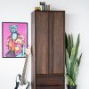 Hnědá dřevěná skříň Jimmy 180 x 60 cm -fv-interier-25