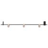 Černo-měděné kovové stropní LED světlo Nova Luce Sirmos 150 cm