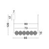 Závěsné LED světlo Nova Luce Klelia 85 cm