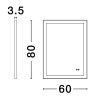 Černé závěsné zrcadlo s LED osvětlením Nova Luce Deca 80 x 60 cm
