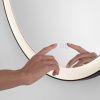 Černé závěsné zrcadlo s LED osvětlením Nova Luce Ural 80 cm -fv-interier-25