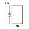 Černé závěsné zrcadlo s LED osvětlením Nova Luce Ambor 120 x 70 cm