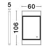 Černé závěsné zrcadlo s LED osvětlením Nova Luce Doul 106 x 60 cm