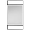Černé závěsné zrcadlo s LED osvětlením Nova Luce Doul 106 x 60 cm