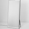 Černé závěsné zrcadlo s LED osvětlením Nova Luce Adon 150 x 75 cm -fv-interier-25
