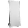 Černé závěsné zrcadlo s LED osvětlením Nova Luce Adon 150 x 75 cm