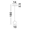Závěsné LED světlo Nova Luce Ifos 10 cm