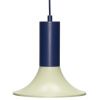 Modro-zelené kovové závěsné světlo Hübsch Luminary 25 cm