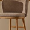 Světle hnědá barová židle Kave Home Ciselia 65 cm s dřevěnou podnoží -fv-interier-25