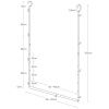 Bílý kovový věšák do šatníku Yamazaki Smart 56/96 cm