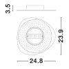 Bílé kovové nástěnné LED světlo Nova Luce Atena 24,8 cm