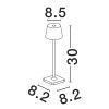 Hnědá kovová nabíjecí stolní LED lampa Nova Luce Deck