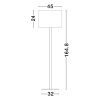 Bílá stojací lampa Nova Luce Sibnia 164,8 cm