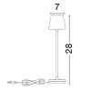 Hnědá kovová nabíjecí stolní LED lampa Nova Luce Petit