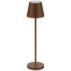Hnědá kovová nabíjecí stolní LED lampa Nova Luce Petit