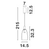 Skleněné závěsné LED světlo Nova Luce Imatia 14,5 cm