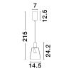 Skleněné závěsné LED světlo Nova Luce Imatia II. 14,5 cm