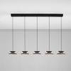 Černé kovové závěsné LED světlo Nova Luce Morfi 132 cm