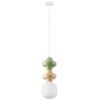 Zeleno-žluté závěsné světlo Nova Luce Clio 18 cm