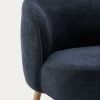 Šedomodré čalouněné křeslo Kave Home Ulit