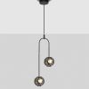 Kouřově šedé skleněné závěsné LED světlo Nova Luce Las 31 cm -fv-interier-25