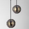 Kouřově šedé skleněné závěsné LED světlo Nova Luce Las 31 cm -fv-interier-25