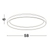 Černé kovové stropní LED světlo Nova Luce Pertino II. 58 cm