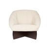 Béžové bouclé lounge křeslo DUTCHBONE EMILIUS