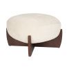 Béžová bouclé podnožka DUTCHBONE EMILIUS 55 cm