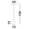 Černá kovová stojací LED lampa Nova Luce Vetro 136 cm